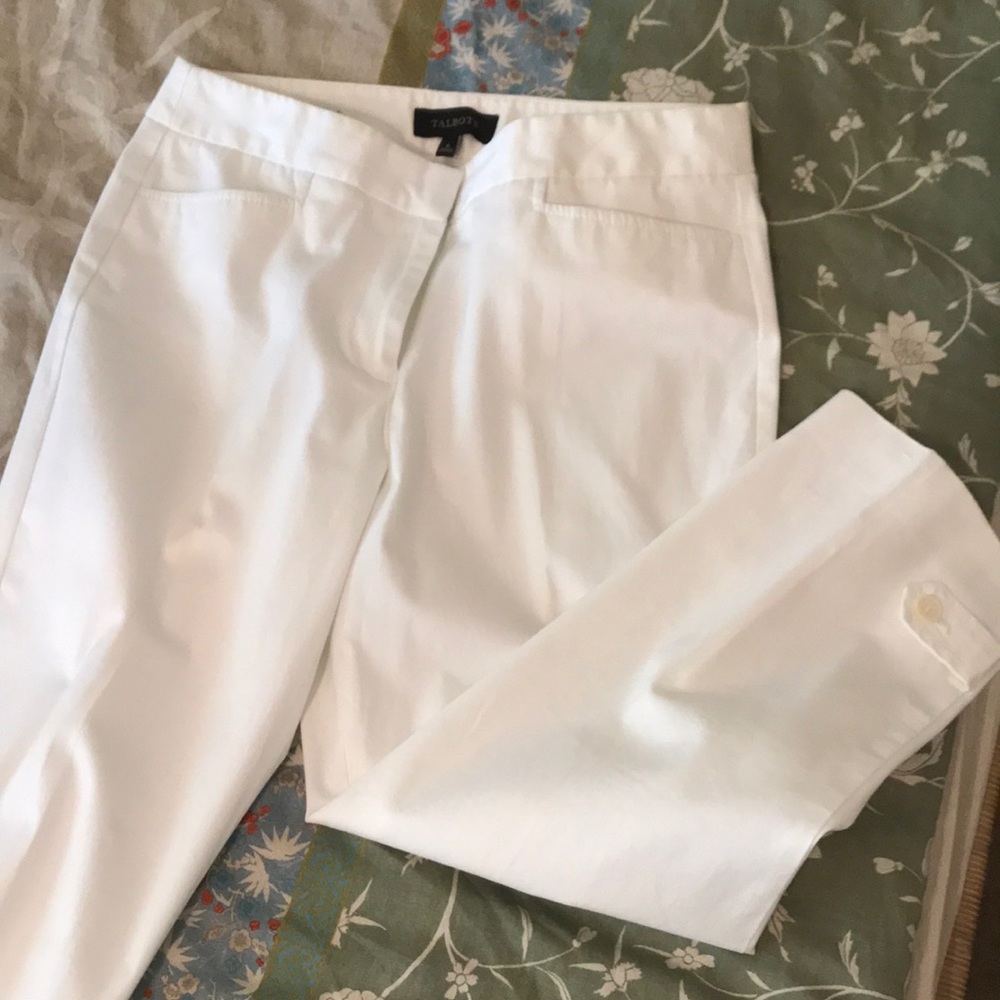 Talbots stretch cotton cropped pants